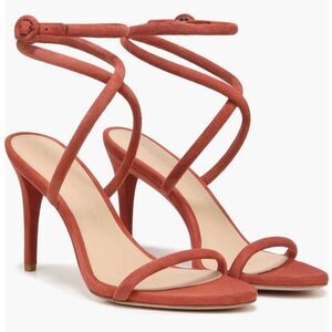 NIB Veronica Beard Women's Redwood Marceline Suede Heels Strappy Sandals Size 7.